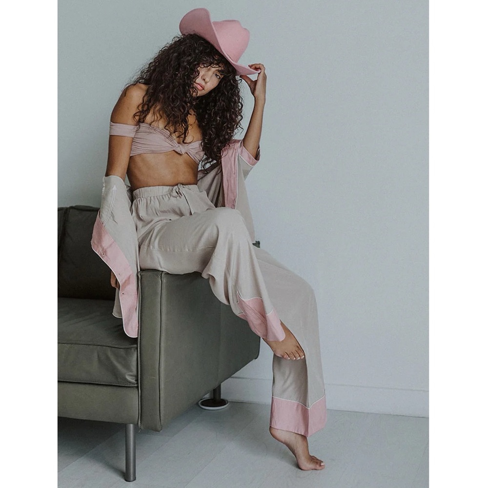 Understated Leather Keep On Keepin On Sleepwear Set, Tan - Size M - Picture 3 of 16